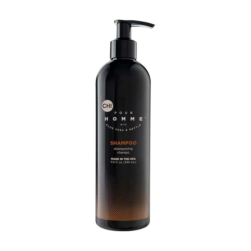 Chi Pour Homme Shampoo for Men LOT OF 3 11.5 oz Aloe Vera Nettle Moisturizing